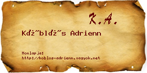 Köblös Adrienn névjegykártya