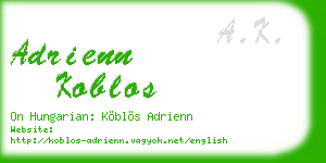 adrienn koblos business card